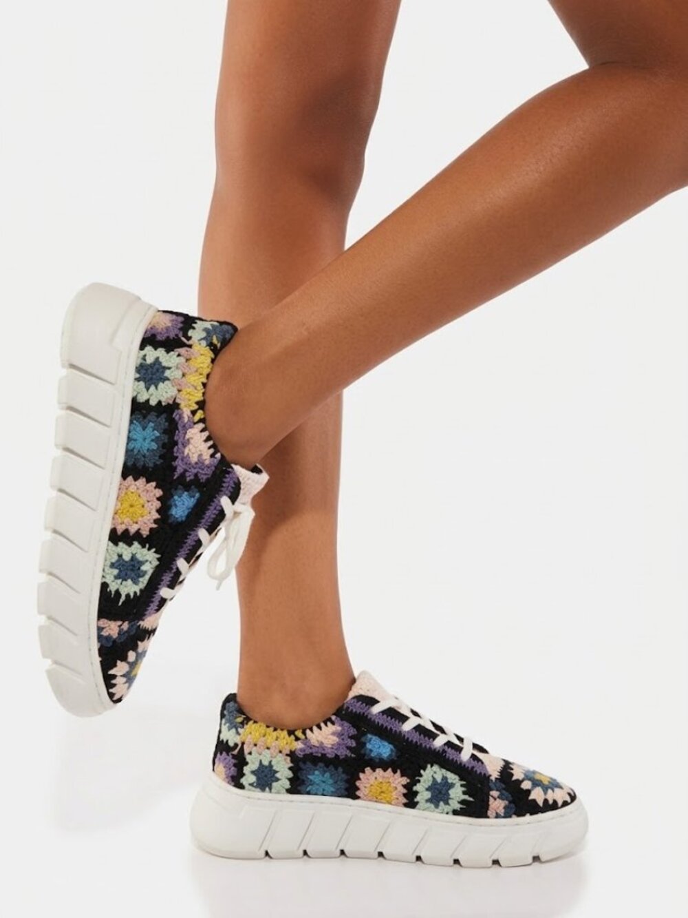 The Free People Catch-Me-If-You-Can Crochet Platform Sneaker in size EUR 41/10.5